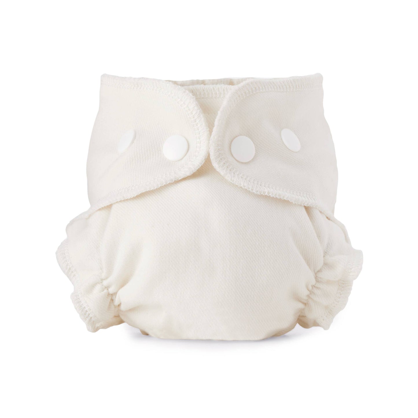 White cloth diaper insert on a white background