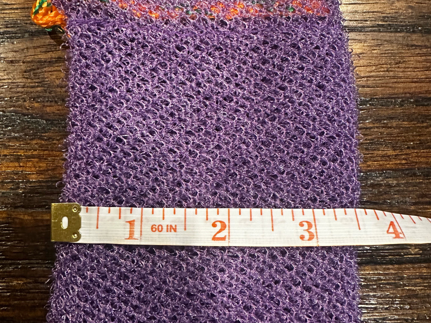 Purple african soap net. 