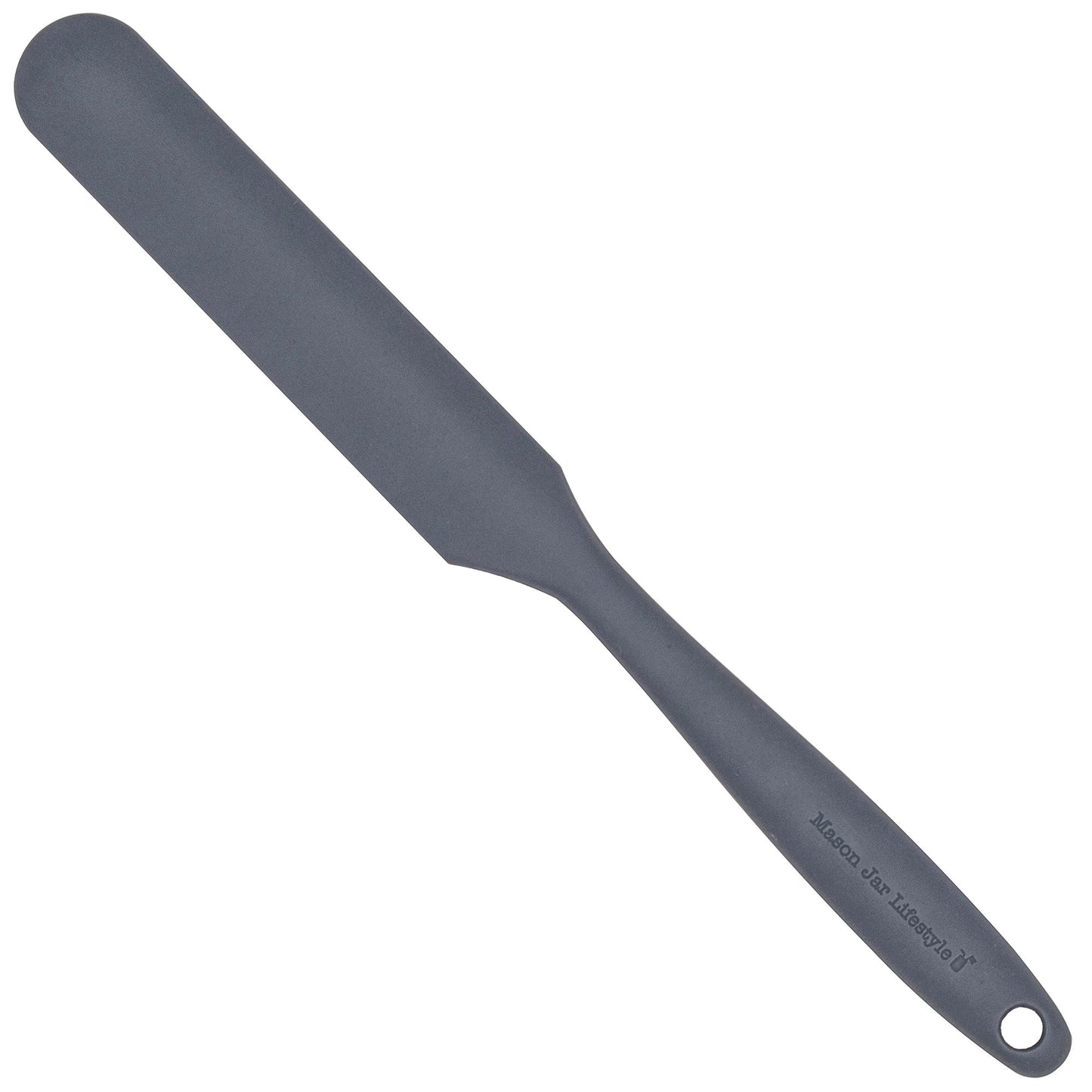 Gray silicone spatula.